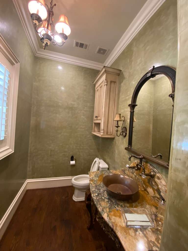 Interior plaster textured hallway