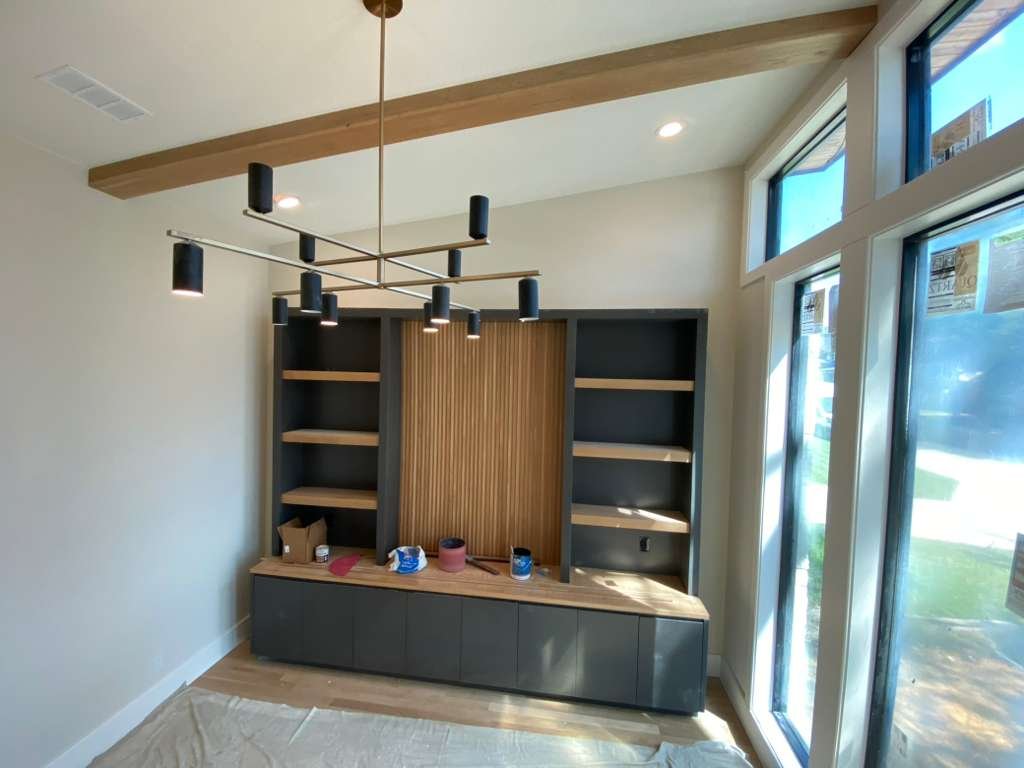 Dark luxury kitchen island