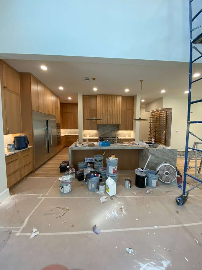 Dark luxury kitchen island